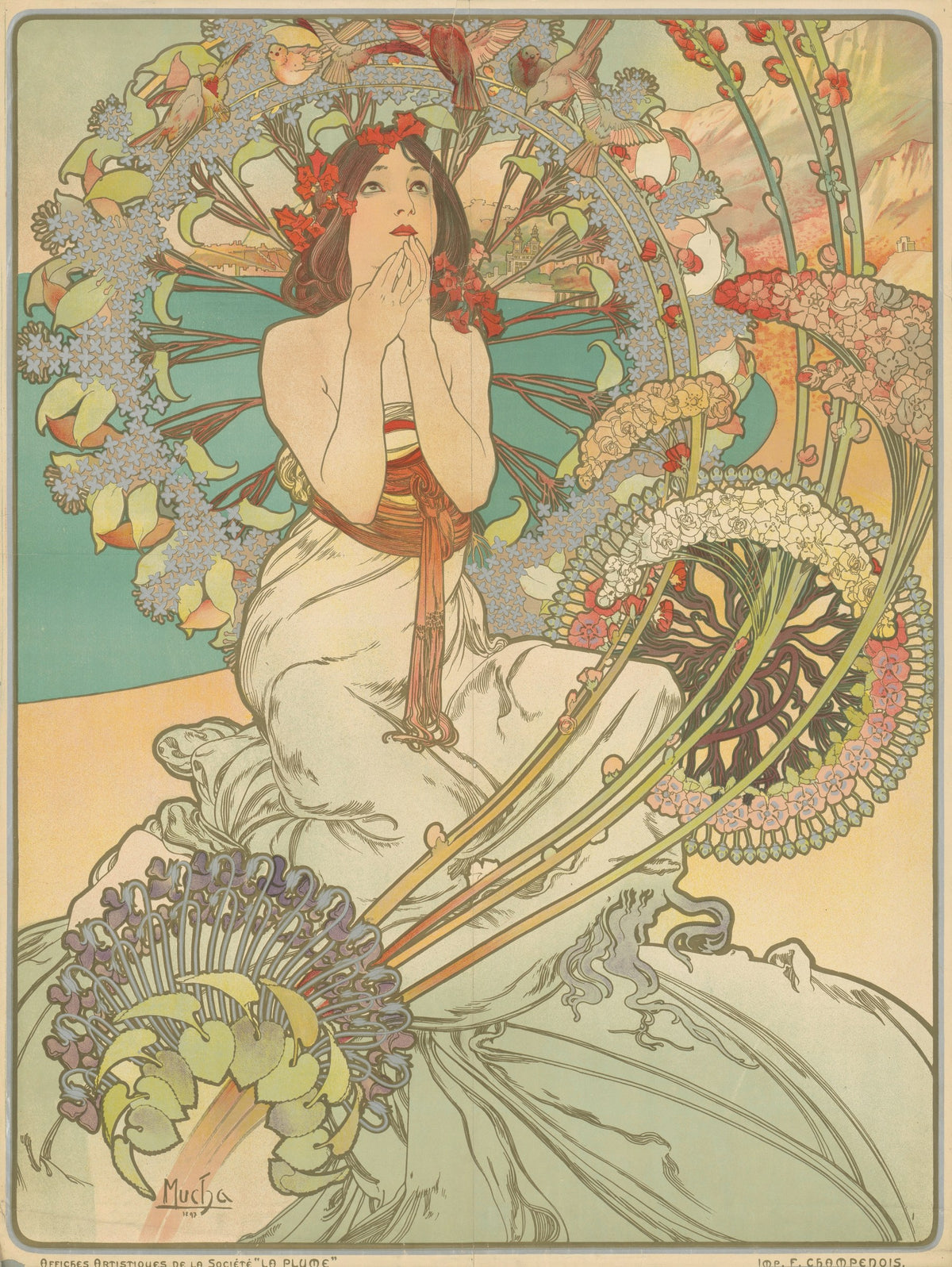 Monaco Monte-Carlo by Alphonse Mucha