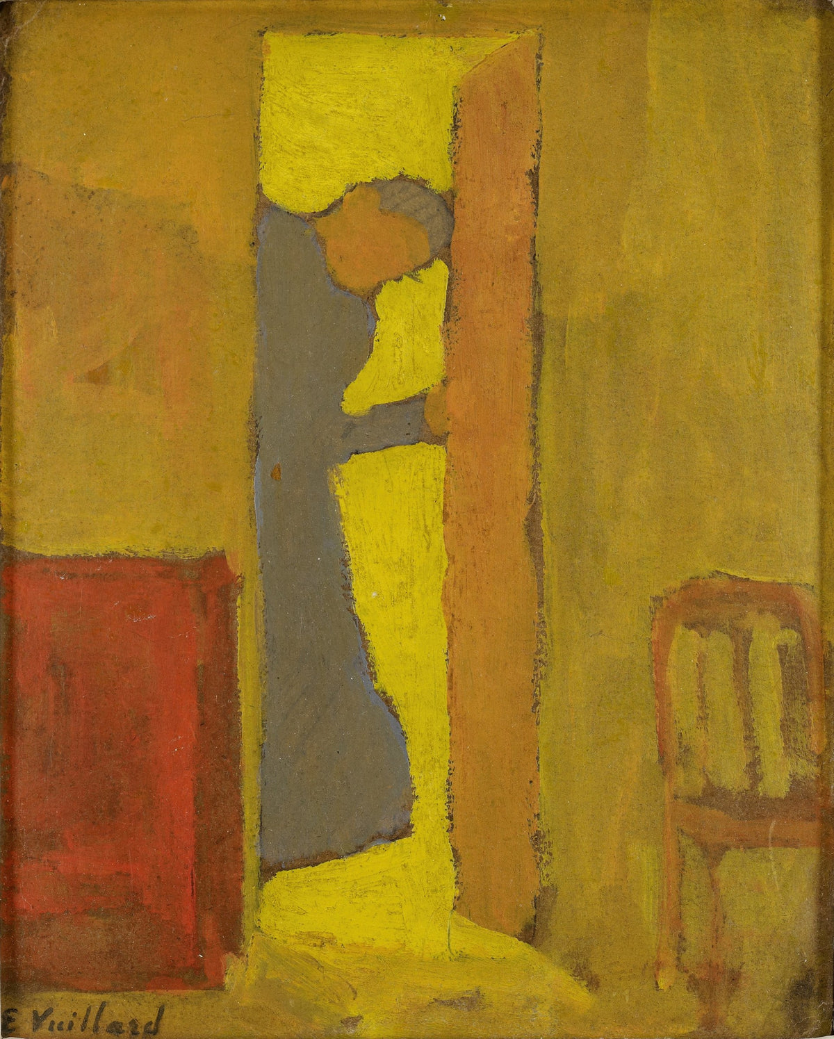 The Artist’s Mother Opening a Door by Édouard Vuillard