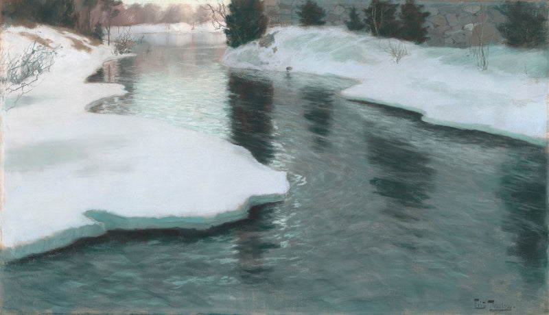 Melting Snow by Frits Thaulow