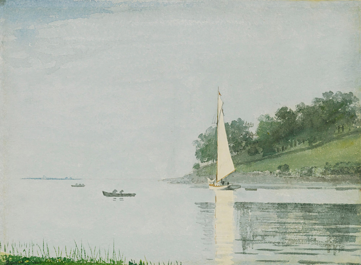Yacht In A Cove, Gloucester by Winslow Homer
