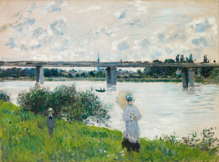 Claude Monet, The Promenade with the Railroad Bridge, Argenteuil, 1874