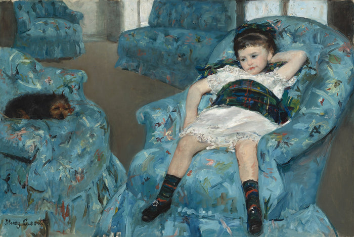 Mary Cassatt, Little Girl in a Blue Armchair, 1878