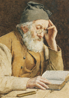 Old Man Reading by Albert Anker