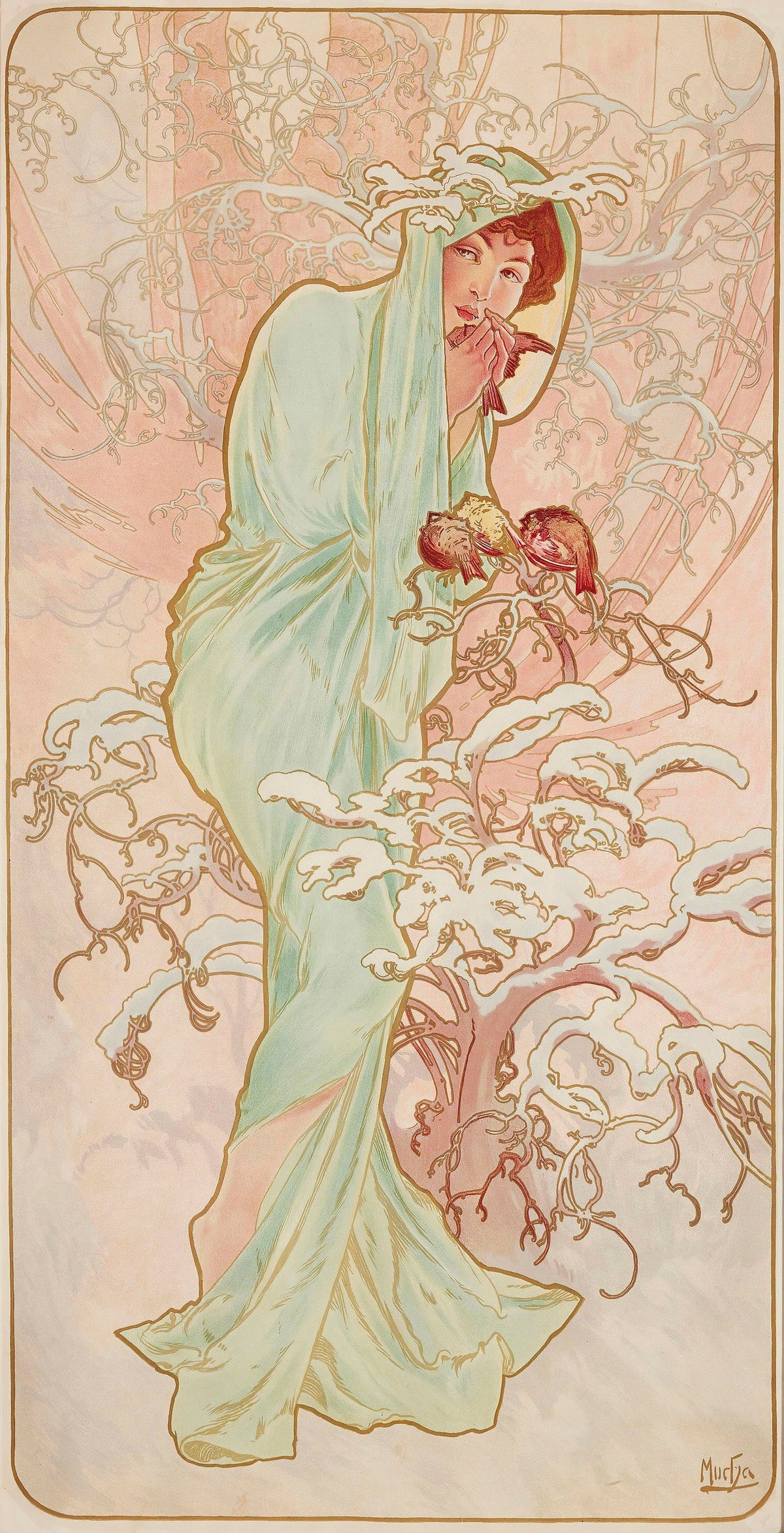 Les Saisons 1 by Alphonse Mucha