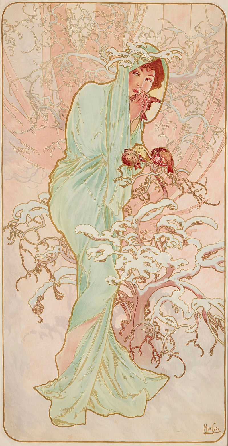 Les Saisons 1 by Alphonse Mucha