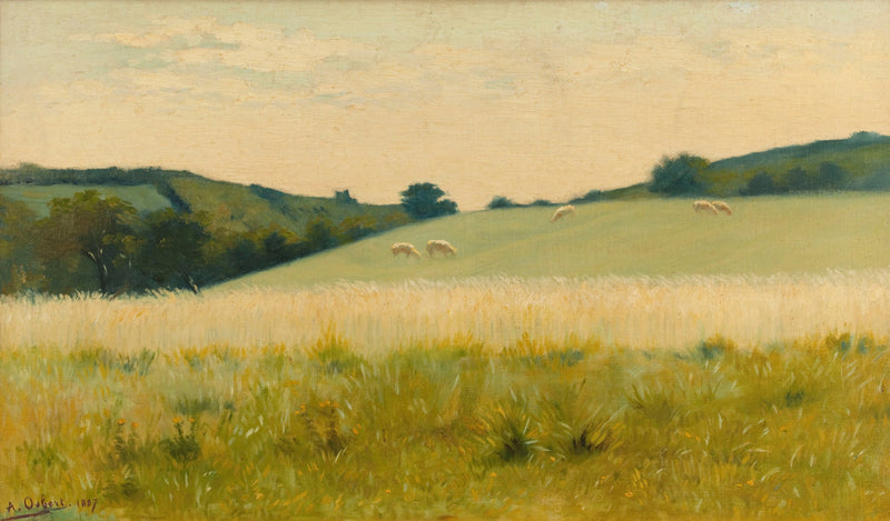 Dans les champs de Diélette (Manche) by Alphonse Osbert