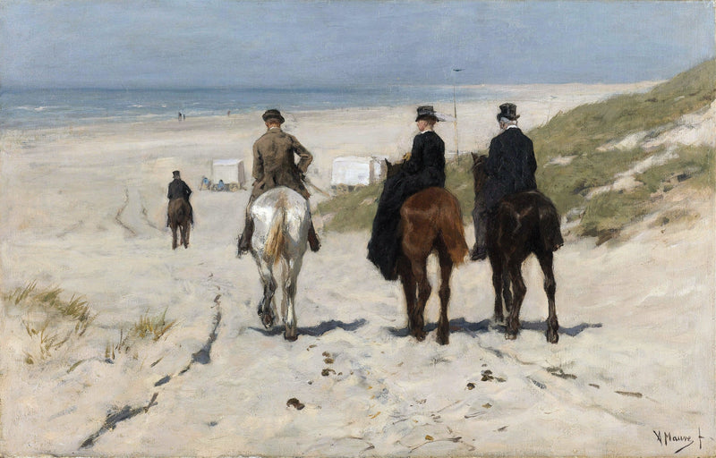 Morning Ride along the Beach by Anton Mauve