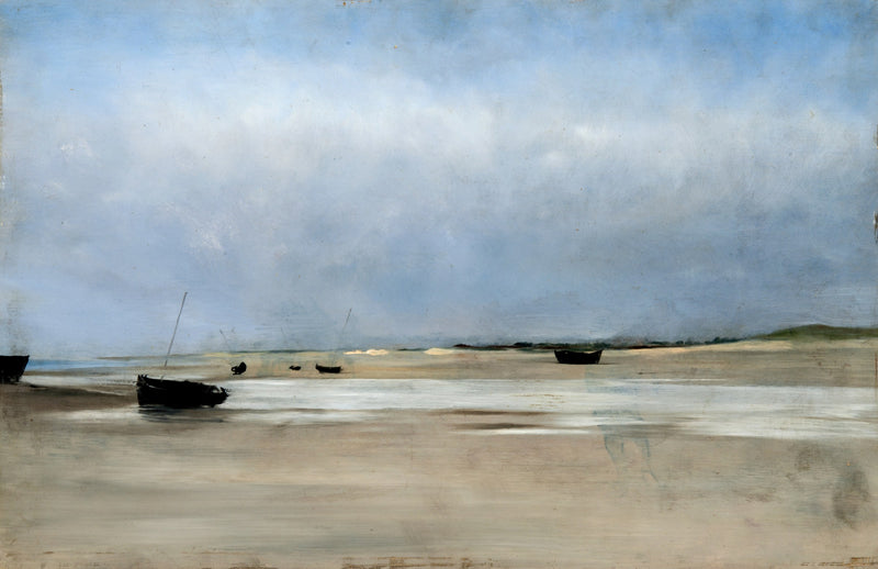 Shore with Boats by August Hagborg