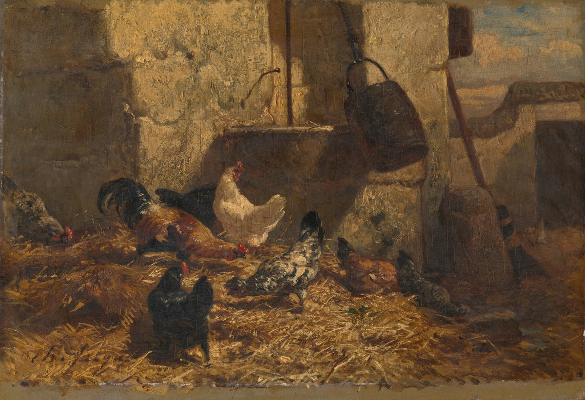 Chickens by Charles Emile Jacque