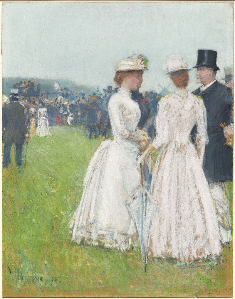 Au Grand Prix de Paris (At the Grand Prix de Paris) by Childe Hassam