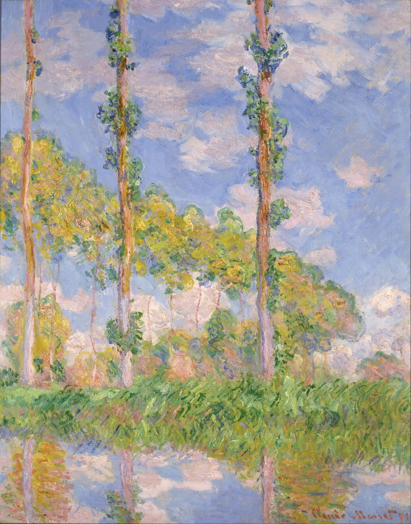 Poplars in the Sun by Claude Monet