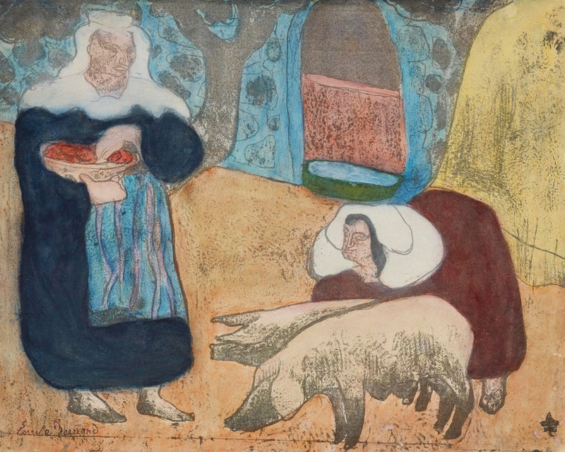 Femmes Au Porcs (Women With Pigs) by Emile Bernard
