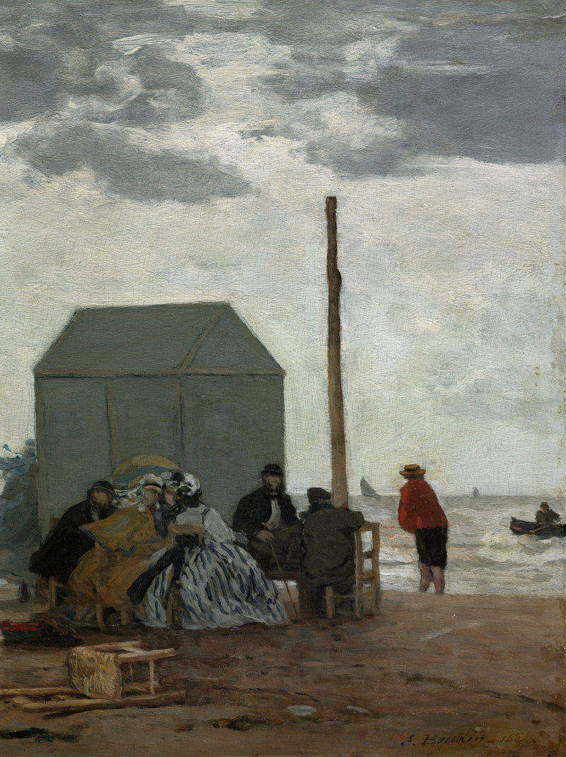 The Beach at Deauville by Eugène Boudin