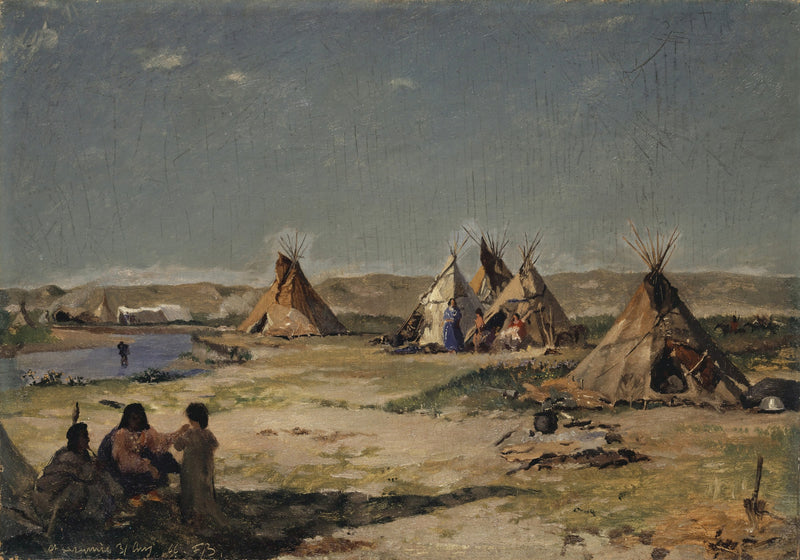 Tent Camp of the Indians at the Laramie by Frank Buchser