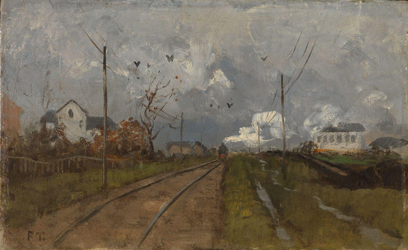 The Train is arriving by Frits Thaulow