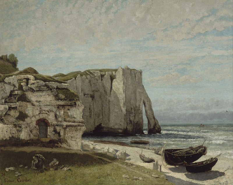 The Etretat Cliffs after the Storm by Gustave Courbet