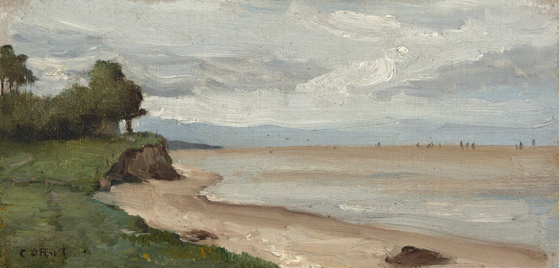 Beach near Etretat by Jean-Baptiste-Camille Corot