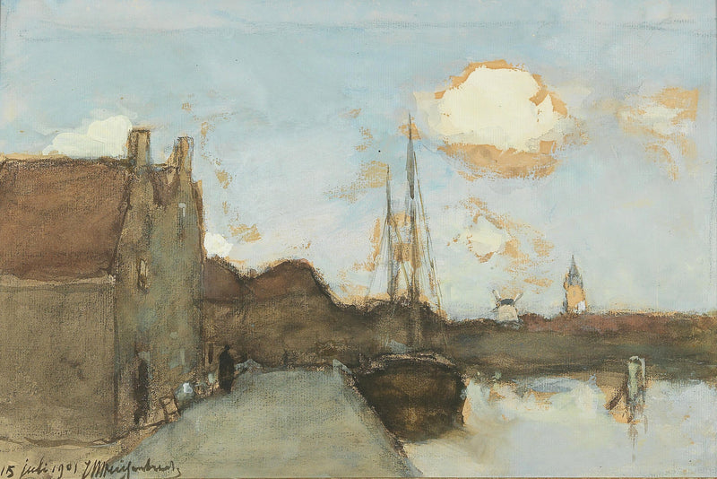 View of a Canal by Johan Hendrik Weissenbruch
