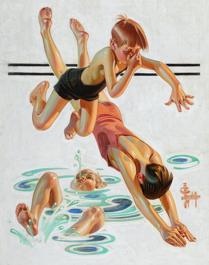 Diving In by Joseph Christian Leyendecker