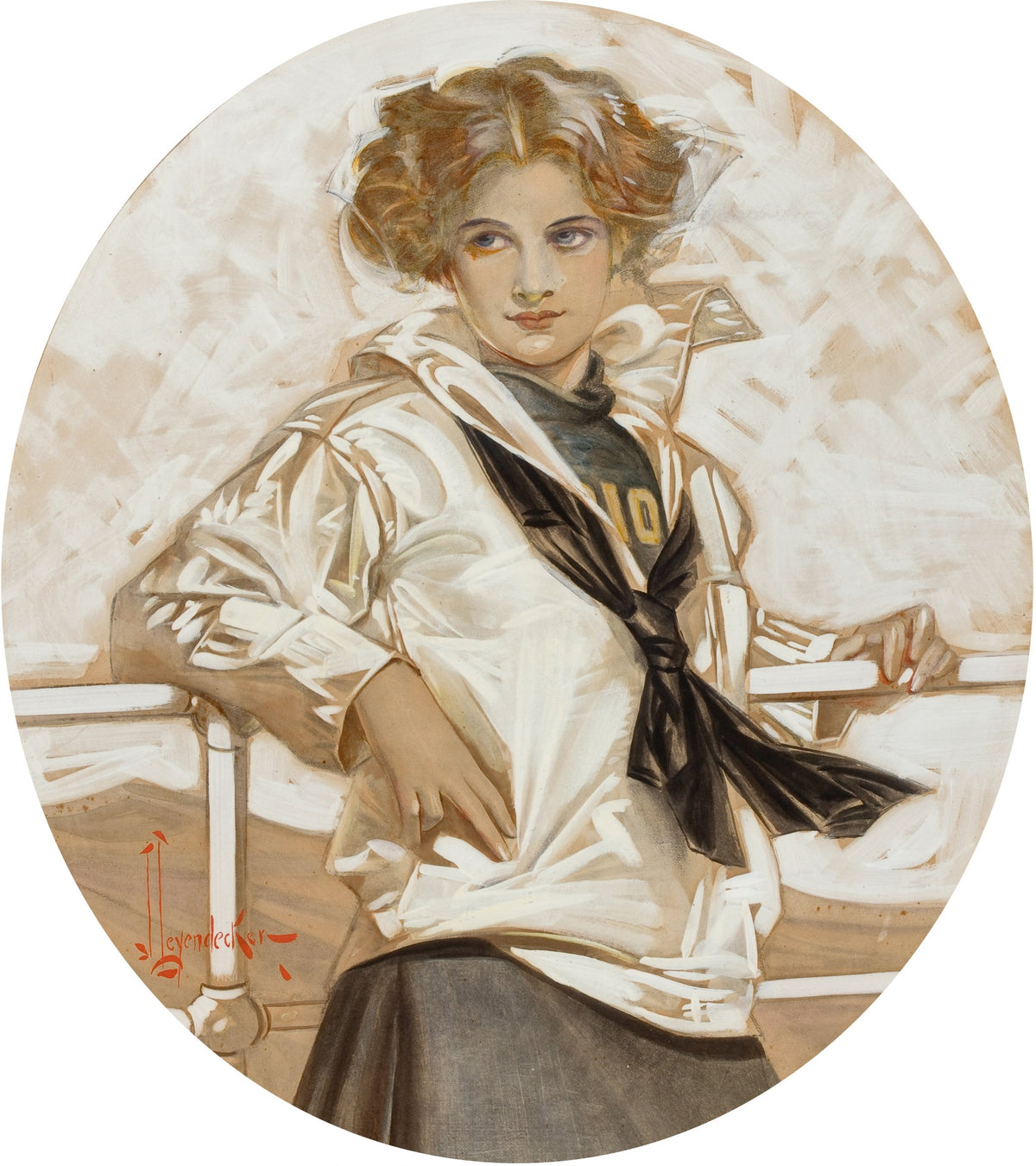 Lucky Bag Girl by Joseph Christian Leyendecker