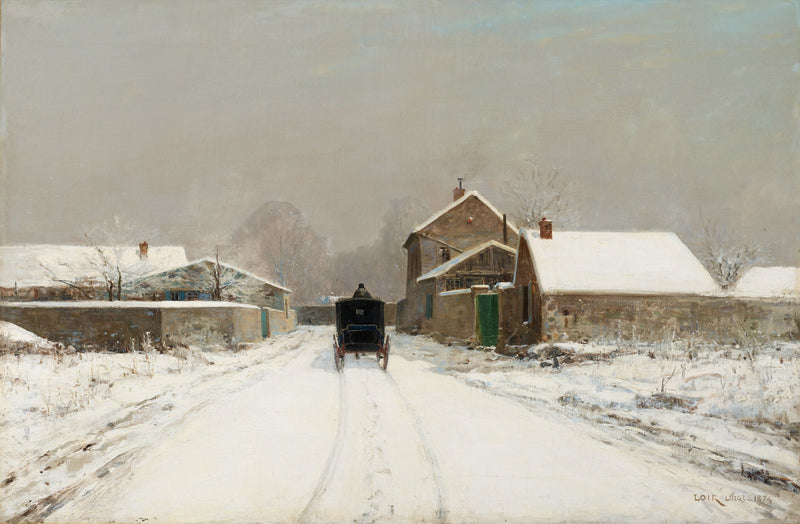 L’Avenue de Neuilly on a Winter Day by Luigi Loir