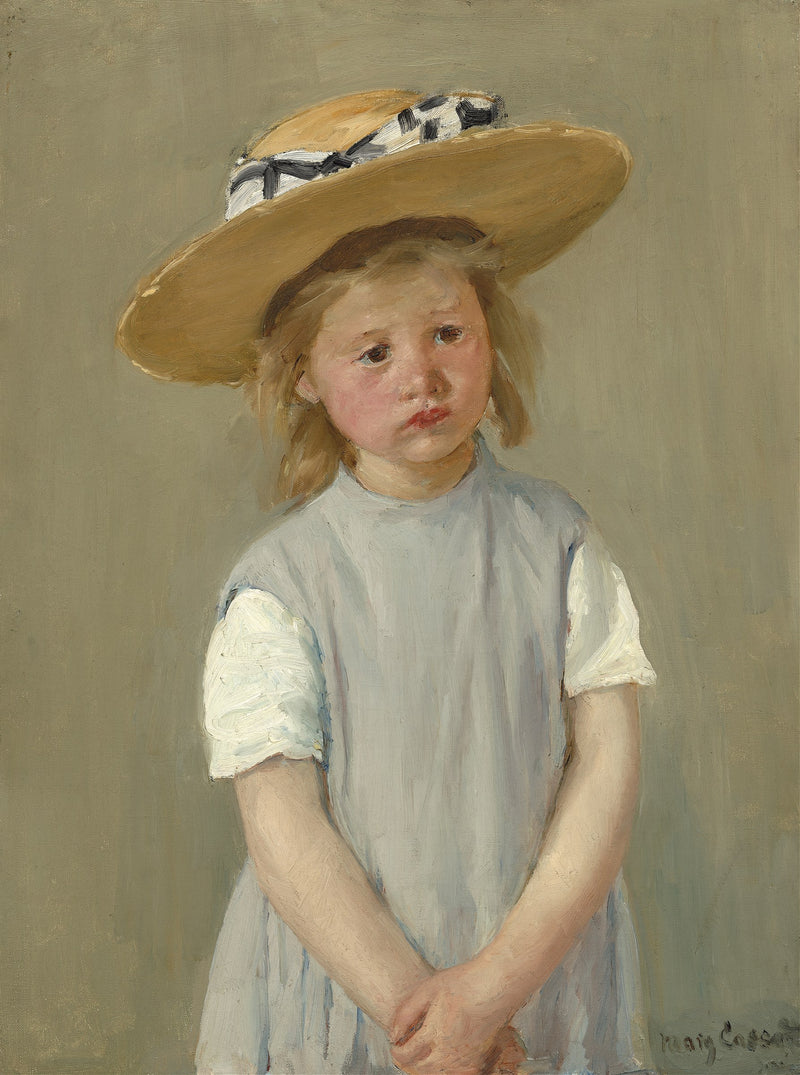 Child in a Straw Hat by Mary Cassatt