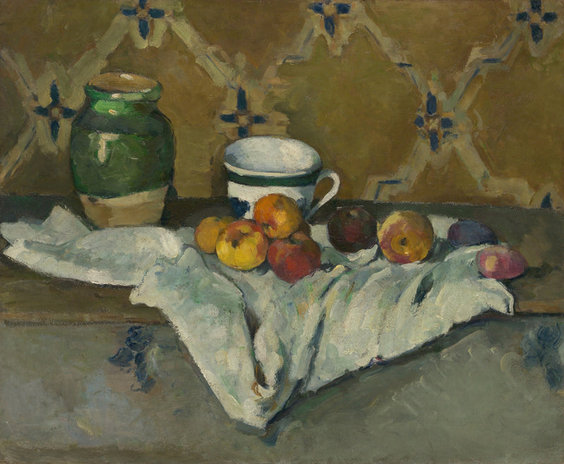 Still Life with Jar, Cup, and Apples by Paul Cézanne