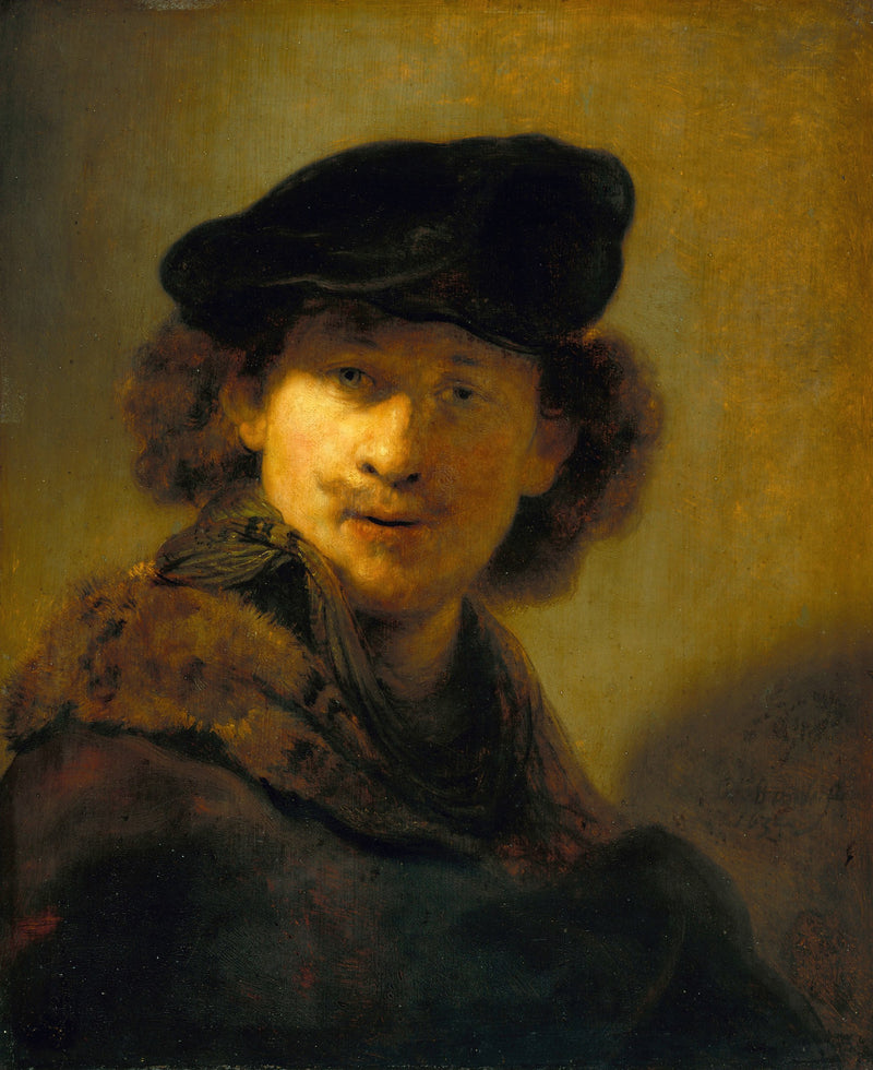 Self-portrait in a Velvet Beret by Rembrandt van Rijn