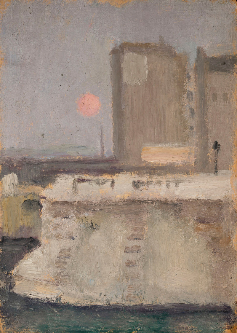 Fragment of a city in a fog by Tadeusz Makowski