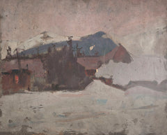 Winter landscape by Tadeusz Makowski
