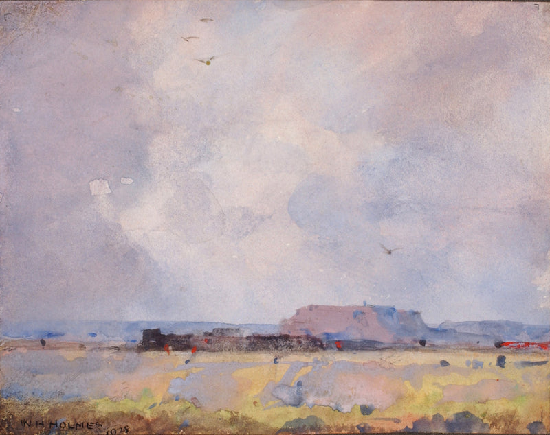 In The Plateau Country, With An Inhabited Pueblo by William Henry Holmes