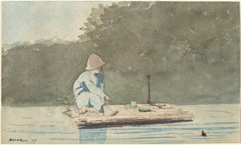 Boy on a Raft by Winslow Homer