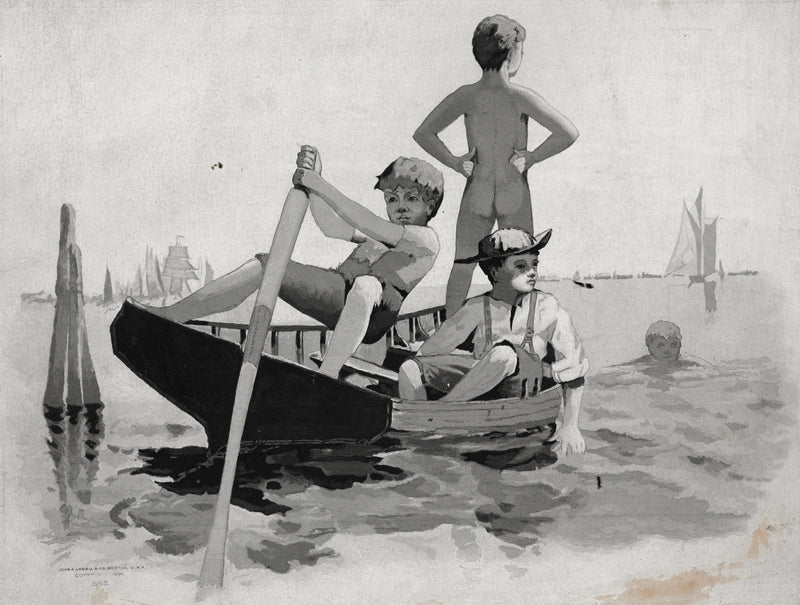 Boys Swimming, Gloucester Harbor by Winslow Homer