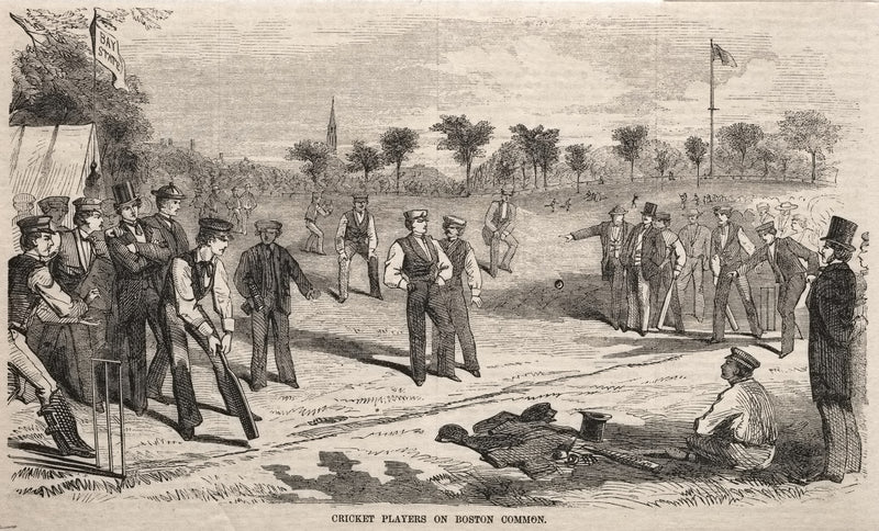 Cricket Players on Boston Common by Winslow Homer