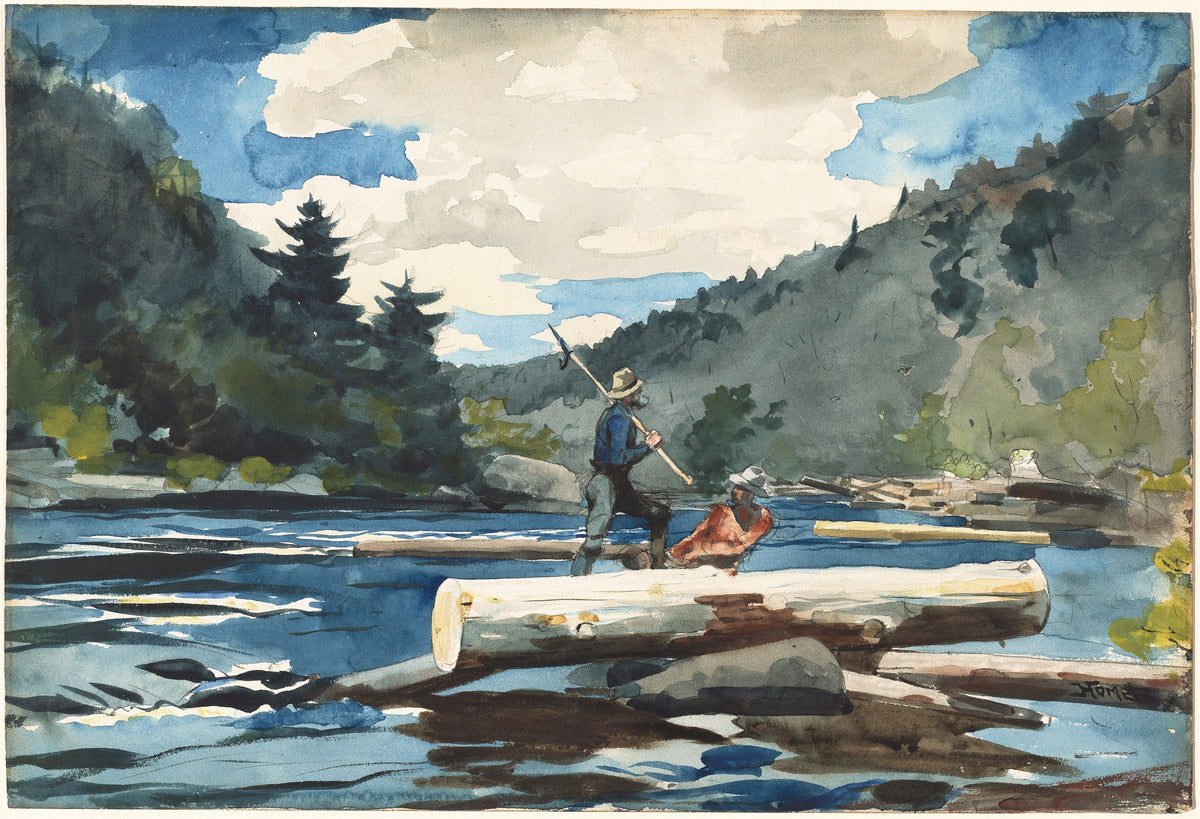 Hudson River, Logging by Winslow Homer